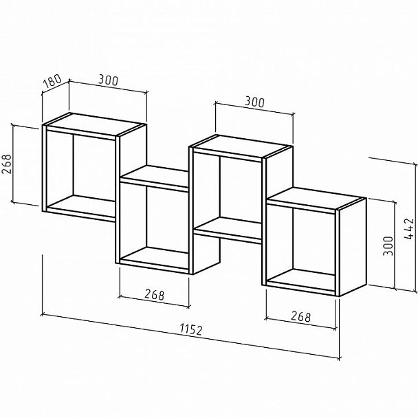 Полка книжная Флэш-6 - Вид 2