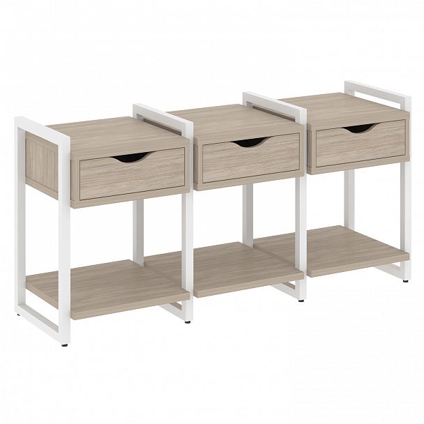 Тумба на опорах наборная "Loft" VR.L-TN-4.O дуб аттик/белый - Вид 1