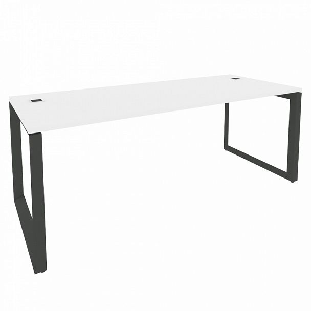 Стол рабочий руководителя на О-образном м/к "ONIX DIRECT LUX" M-O.MO-SRR-6.8 белый/антрацит - Вид 1