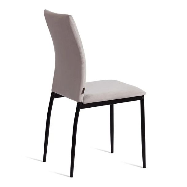 Стул Капри/Capri (мод.BC565-DC)/1 шт. в упаковке, металл, флок, Light grey (светло-серый) HLR14 / черный - Вид 3