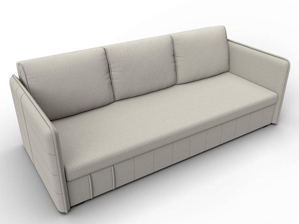 Диван прямой Слим Рогожка бежевый - Вид 6