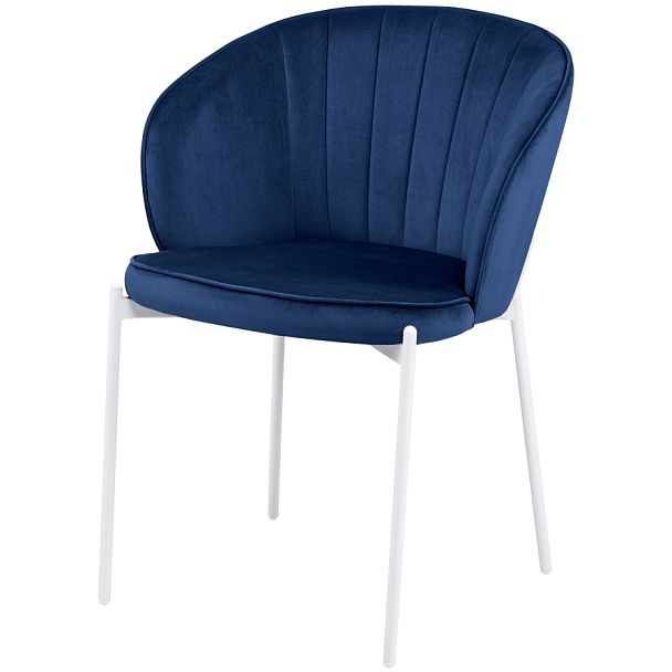 Комплект кухонных стульев Миэль синий велюр/белый, 2 шт. - Вид 1