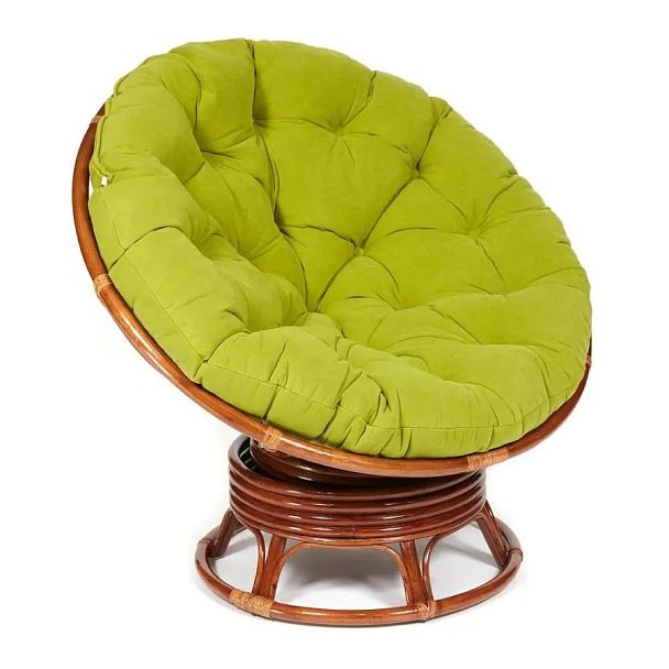 Кресло-качалка Папасан/Papasan (W 23/01 B) /с подушкой/Pecan (орех) - Вид 1