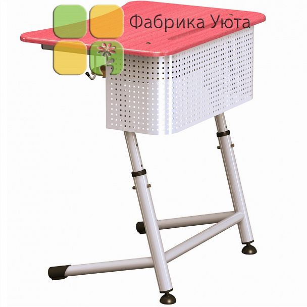 Парта "Премьера 1Р" с перф. экр.,полочкой, рег. (3-7 гр) - Вид 3