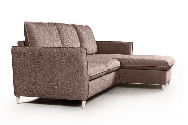 Hans диван-кровать с шезлонгом рогожка серый - Вид 3