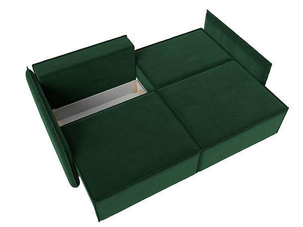 Диван прямой Либерти (полностью велюр зеленый) - Вид 9