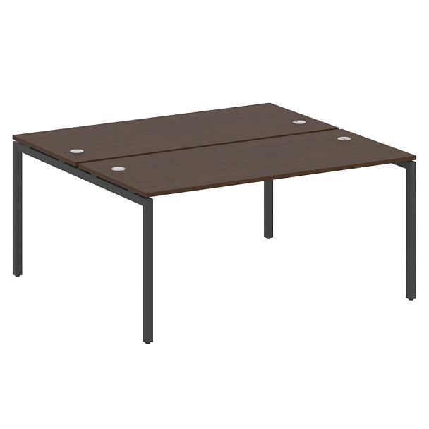 Metal System Quattro Р. ст. на П-образном м/к 40БП.РАС-СП-2.4 Венге/Антрацит металл 1600*1475*750 - Вид 1