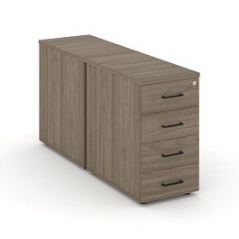 Стайл Проджект Тумба опорная/приставная SN.TOP-013 Вяз Благородный/Черный Ручки 416*1632*750 - Фото предпросмотра