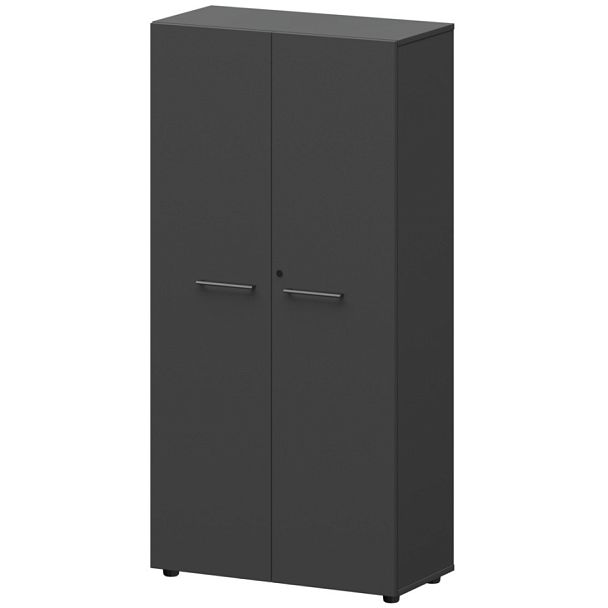 Шкаф высокий закрытый СМШ48F Графит 792x380x1595 Кортез - Вид 1