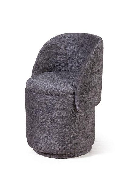 Пуф с кручением Bubble, микромех Rozy dark grey - Вид 1