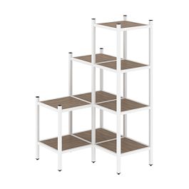 Loft Угловой внутренний стеллаж наборный VR.L-36 Дуб аризона/Белый металл 862*862*1458 - Фото предпросмотра