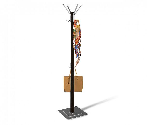 Вешалка Sheffilton Альберо SHT-CR11 напольная венге/алюм.мет - Вид 2