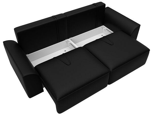Диван прямой Лига-048 НПБ Экокожа черный - Вид 8