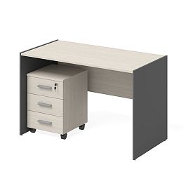 Стол рабочий+тумба мобильная "Тандем"  ПК-ТН-КОМП-В2-909 дуб альпийский - Фото предпросмотра