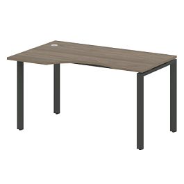 Metal System Стол криволинейный левый на П-образном м/к БП.СА-2 (L) Вяз/Антрацит металл 1400*900*750 - Фото предпросмотра