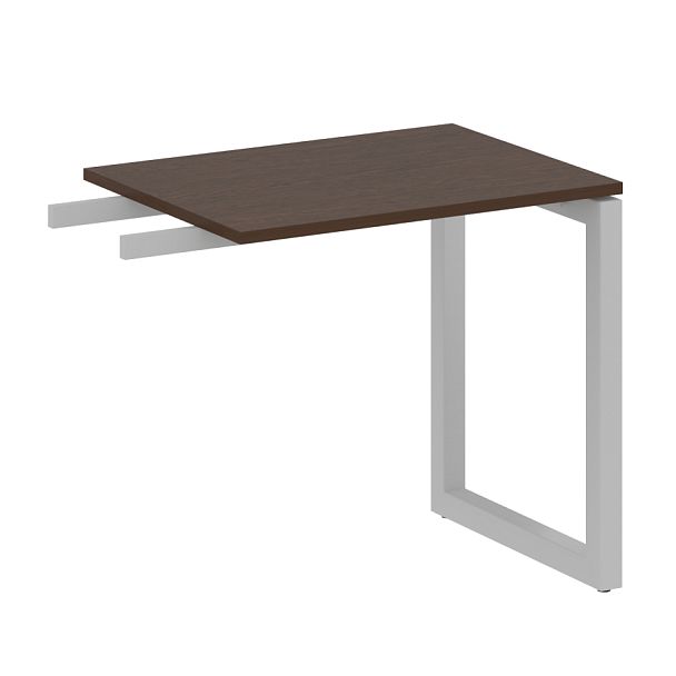 Metal System Quattro Приставной элемент на О-образном м/к 50БО.ПР-2 Венге/Серый металл 800*600*750 - Вид 1