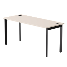 Стол прямой Everprof EVO на металлокаркасе 1580х670х755 мм опоры 45гр Кашемир/Черный - Фото предпросмотра