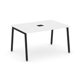 Стайл Проджект Стол переговорный SN-4A.SPRG-001 Белый/Металл Черный 980*980*750 - Фото предпросмотра