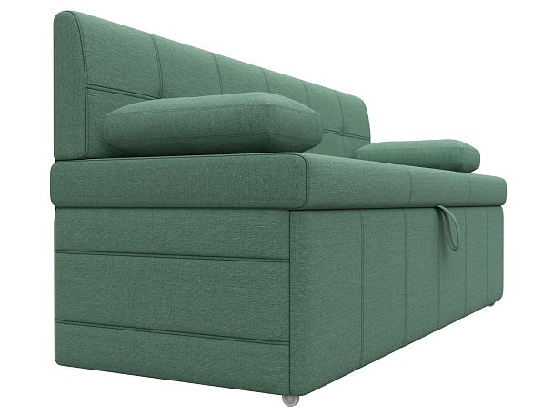 Диван кухонный прямой Лео Рогожка зеленый - Вид 3