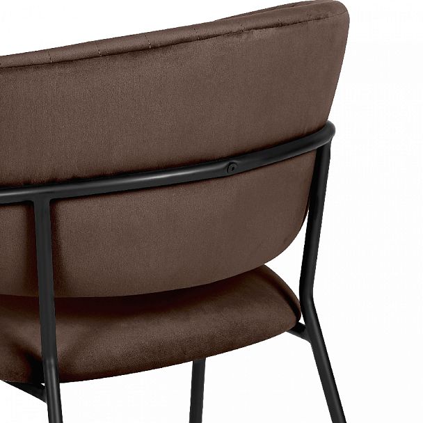 Стул кухонный Даксон коричневый велюр/черный - Вид 10