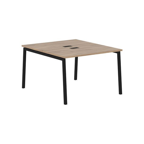 Стол 2-х местный ELWST 1113 Дуб Денвер светлый/Черный 1160х1346х750 EDIS - Вид 1