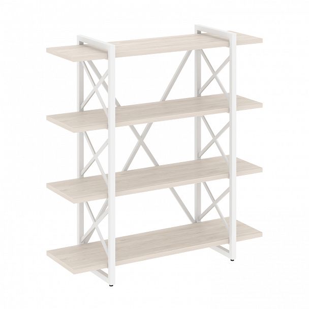 Стеллаж на опорах "Loft" VR.L-MST.O-4.8V денвер светлый/белый - Вид 1