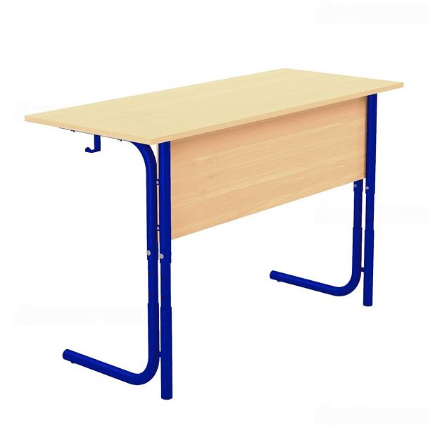 Стол ученический 100РВ, 2-местный, регулируемый на круглой трубе (м/к Красный, Синий, Зеленый), гр.5-7 - Вид 2