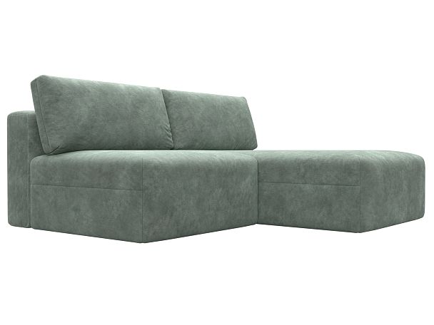 Диван угловой модульный Лига-060 НПБ угол универсальный Велюр зеленый - Вид 3
