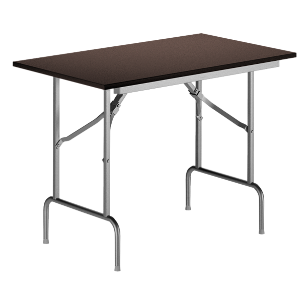 Стол Лидер 1, 1200x600, венге, серебро, кромка ПВХ, без отбойников - Вид 1