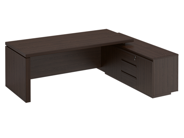 Стол руководителя на опорной тумбе Mark МК 138 дуб валенсия - Вид 1