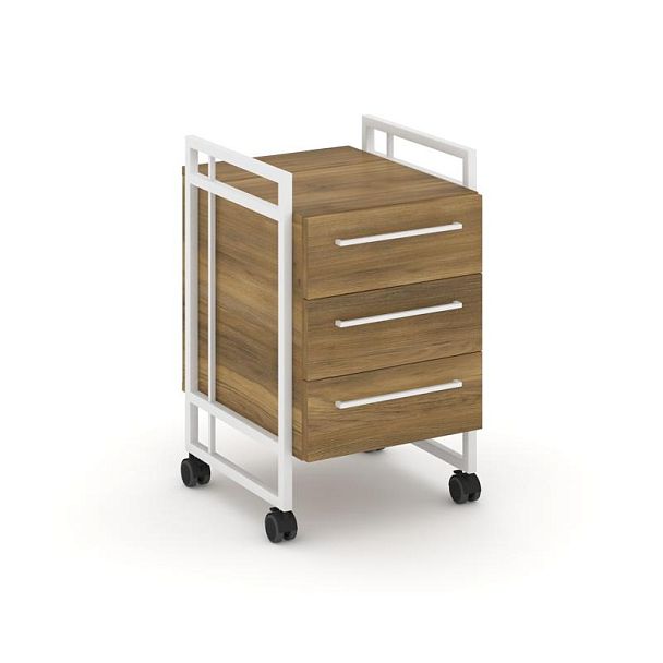 Rift Direct Тумба мобильная RF.TMR-001 Сандал Янтарный/Металл Белый 424*500*680 - Вид 1