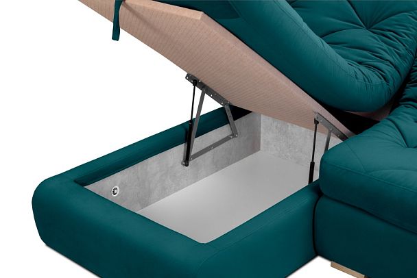 Мягкий угол «Борнео» с оттоманкой зеленый - Вид 4