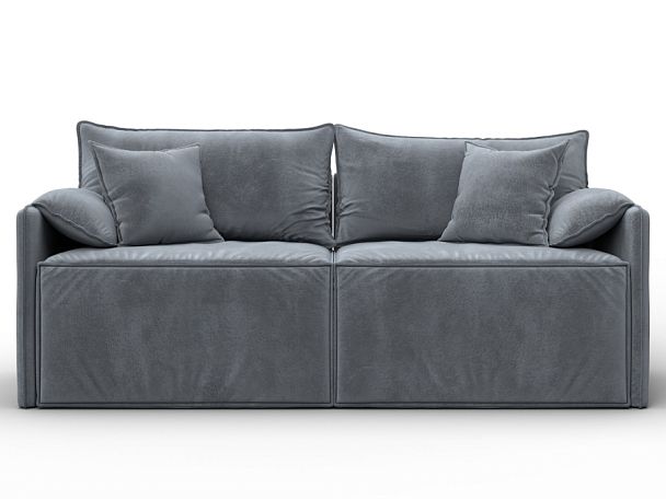 Диван прямой модульный Лига-106 Велюр серый - Вид 2