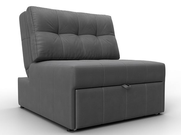 Кресло-кровать Лига-107 (80) Замша серый - Вид 1