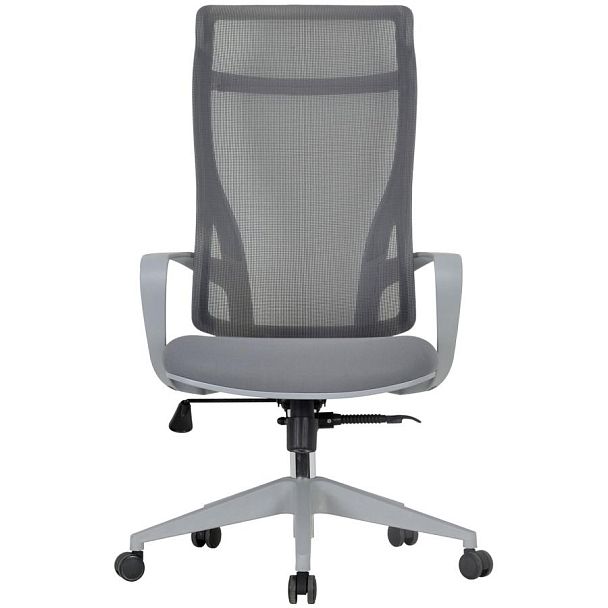 Кресло офисное CHAIRMAN CH 577, эргономичная спинка, серый пластик, сетка/ткань, серое, 7146057 - Вид 4