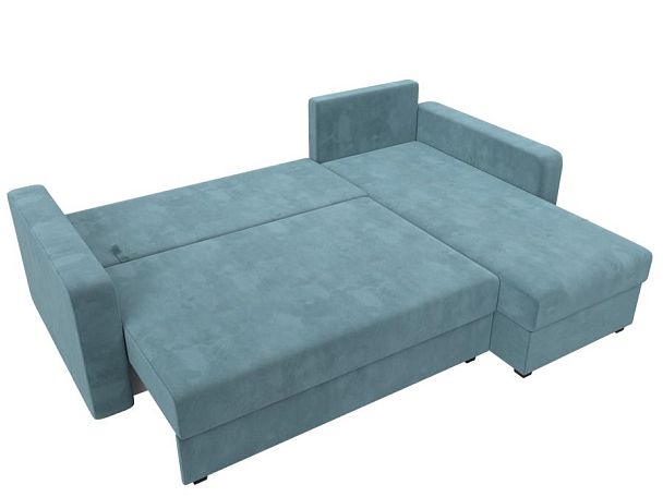 Диван угловой Ливерпуль Лайт правый угол Велюр бирюзовый - Вид 8