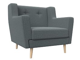 Кресло Брайтон Рогожка серый - Фото предпросмотра