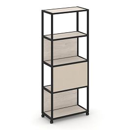 Shelf Mobile Стеллаж 5 уровней 1 секция VR.LT-STK-506.12 Денвер Светлый/Металл Черный/W-04 1200*400*2000 - Фото предпросмотра