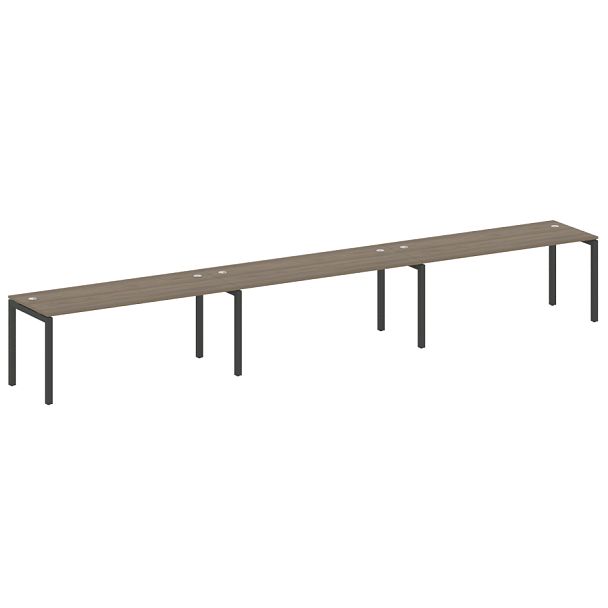 Metal System Quattro Р. ст. на 3 раб. места на П-образном м/к 50БП.СМ-3.5 Вяз/Антрацит металл 5400*720*750 - Вид 1