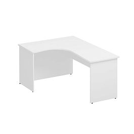 Стол эргономичный левый Комфорт К.135 белый премиум - Фото предпросмотра