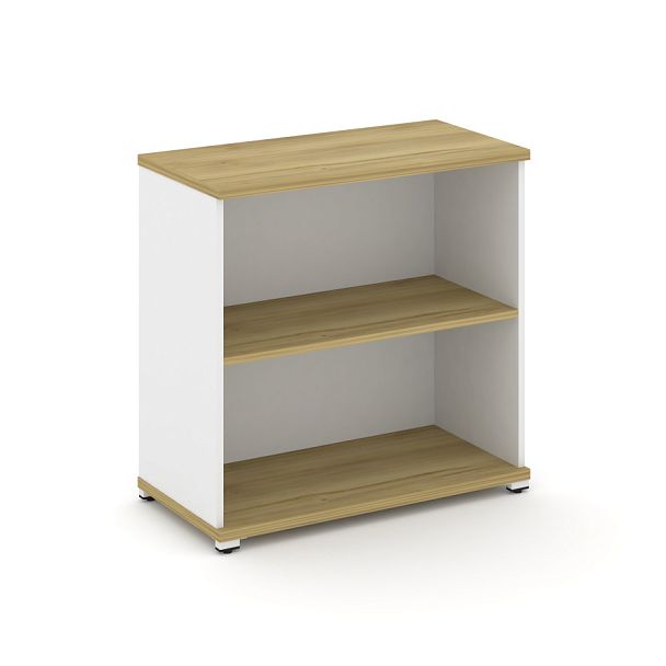 Concept Стеллаж 1 широкая секция, 2 ниши CN.STS-210 Дуб Винченцо/Белый Бриллиант/Металл Белый 836*420*818 - Вид 1