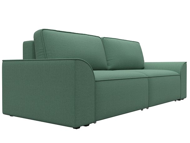 Диван прямой Лига-048 НПБ Рогожка зеленый - Вид 3