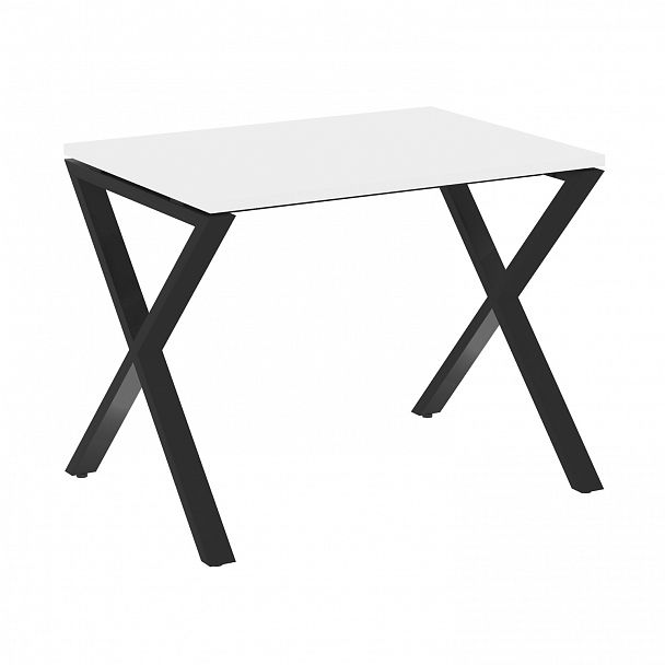 Стол рабочий "Loft" VR.L-SRX-1.7 белый бриллиант/черный - Вид 1