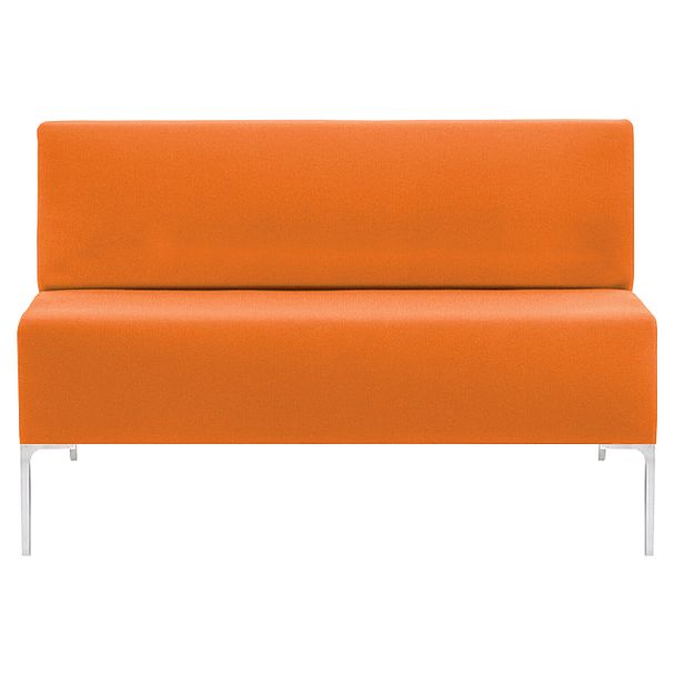 Диван мягкий двухместный "Хост" М-43, 1200х620х780 мм, без подлокотников, экокожа, оранжевый - Вид 3