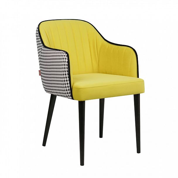 Стул Тюльпан, желтый, гобелен - Вид 2