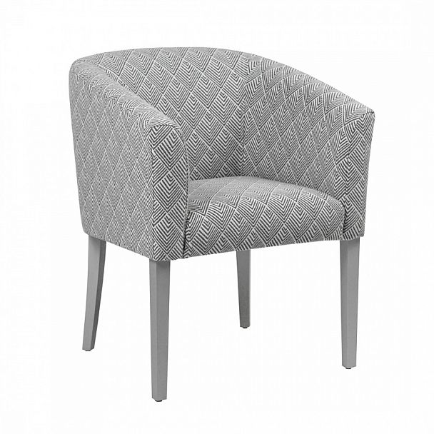 Кресло Самбука, жаккард лофт 1, ножки RAL 9006 - Вид 1