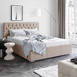 Октавия корпус интерьерной кровати (1,6) бежевый ромб - Фото предпросмотра