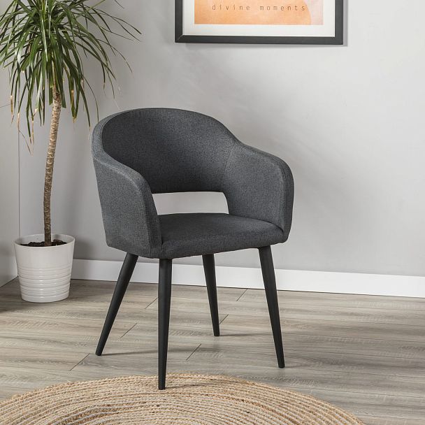 Кресло Oscar тёмно-серый/черный - Вид 8