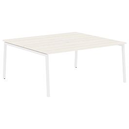 Стол 2-х местный ELWST 1716 Ясень Траун/Белый 1760х1606х750 EDIS - Фото предпросмотра