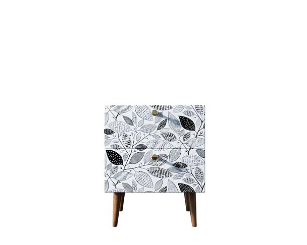 Тумбочка Berber с двумя ящиками 9 принт арт BB03/Print_09, разноцветная - Вид 1